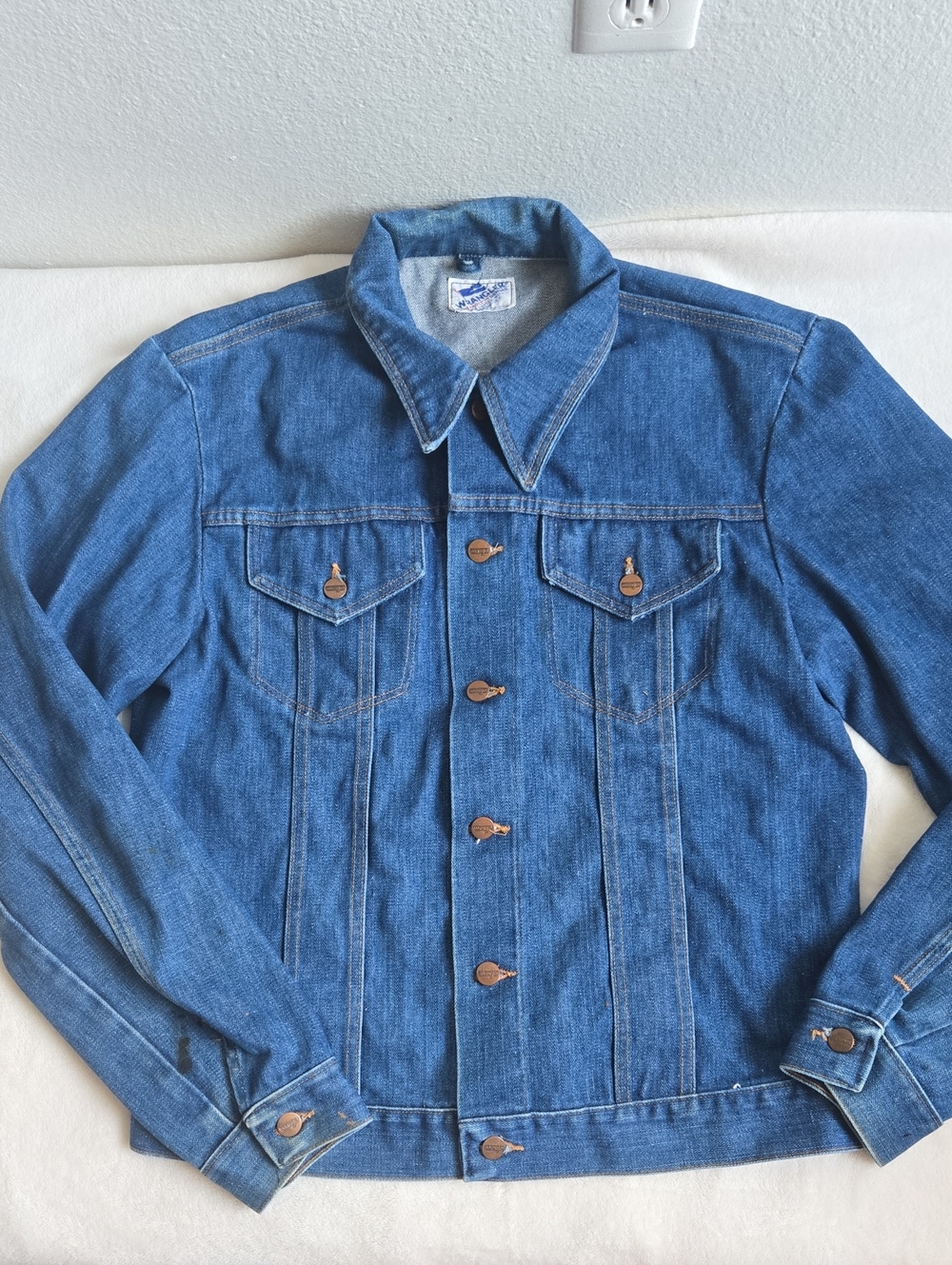 Wrangler Blue Denim Jacket - Men's No Fault Sanfor-set
